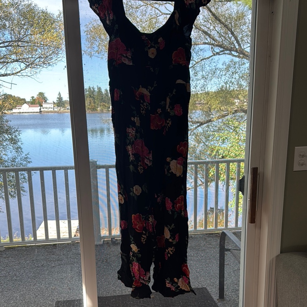 Floral Black Maxi Dress